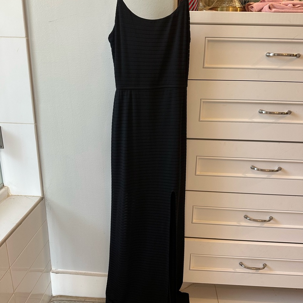 Aqua Black Sleeveless Maxi Dress